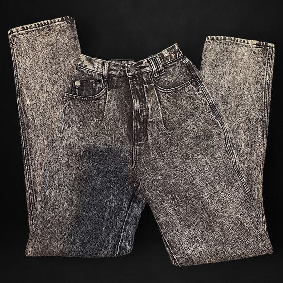 Vintage Rockies Acid Wash High Rise Jeans 80s 90s Gray Western Cowgirl 24 - Picture 4 of 7